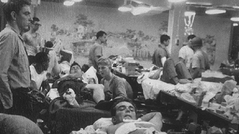 USS LIBERTY wounded USS LIBERTY wounded