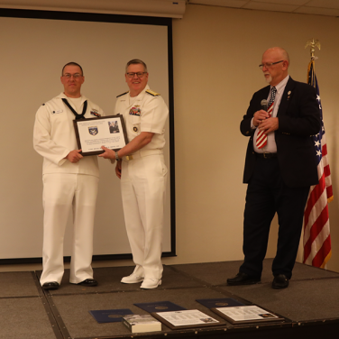 Presented to CTM1(IW/SG) Matthew D. Smith, USN, by RADM Daniel J. MacDonnell, Deputy Chief, Central Security Service, National Security Agency
